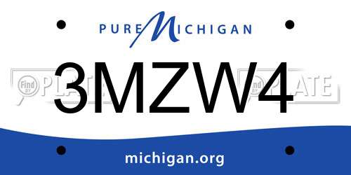 3MZW4 Michigan License Plate