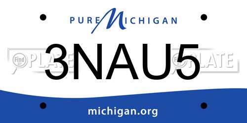 3NAU5 Michigan License Plate