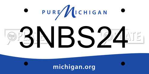 3NBS24 Michigan License Plate
