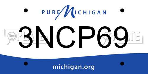 3NCP69 Michigan License Plate