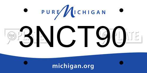 3NCT90 Michigan License Plate
