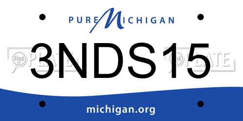 3NDS15 Michigan License Plate