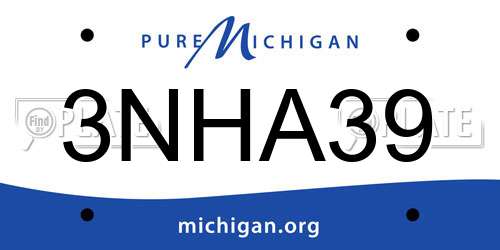 3NHA39 Michigan License Plate