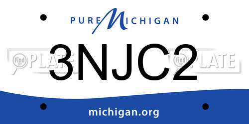 3NJC2 Michigan License Plate