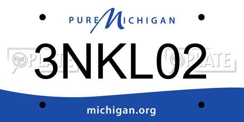 3NKL02 Michigan License Plate
