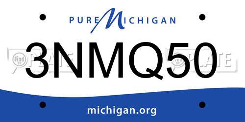 3NMQ50 Michigan License Plate