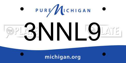 3NNL9 Michigan License Plate