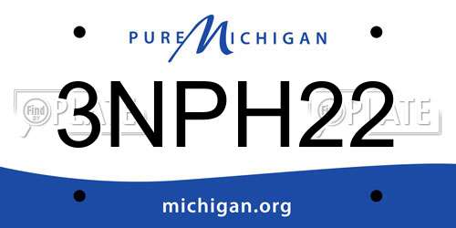 3NPH22 Michigan License Plate