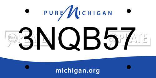 3NQB57 Michigan License Plate