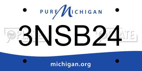 3NSB24 Michigan License Plate