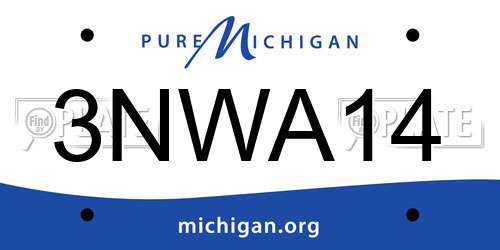 3NWA14 Michigan License Plate