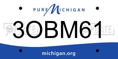 3OBM61 Michigan License Plate