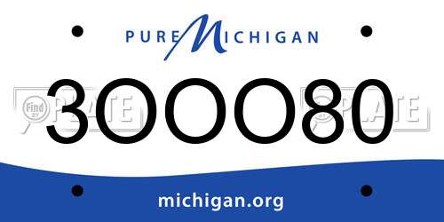 3OOO80 Michigan License Plate
