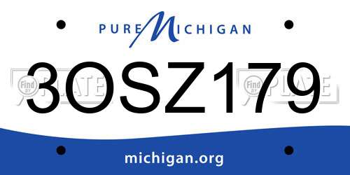 3OSZ179 Michigan License Plate