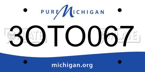 3OTO067 Michigan License Plate
