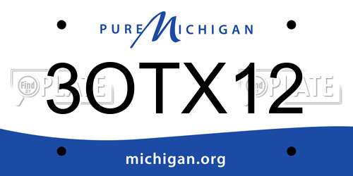 3OTX12 Michigan License Plate