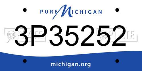 3P35252 Michigan License Plate