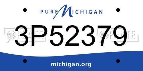 3P52379 Michigan License Plate