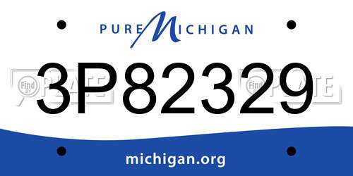 3P82329 Michigan License Plate