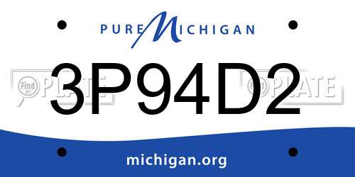 3P94D2 Michigan License Plate