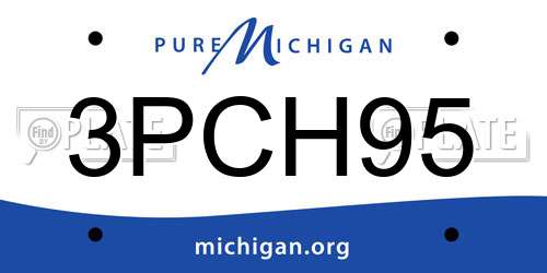 3PCH95 Michigan License Plate