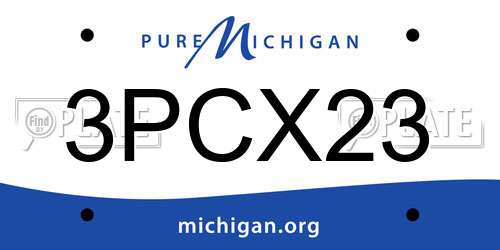 3PCX23 Michigan License Plate