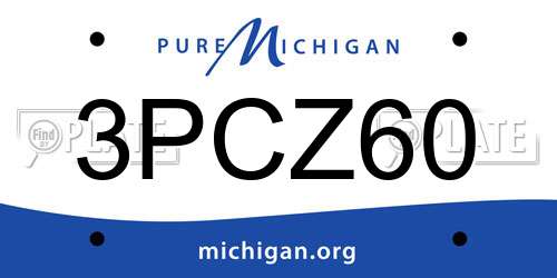 3PCZ60 Michigan License Plate