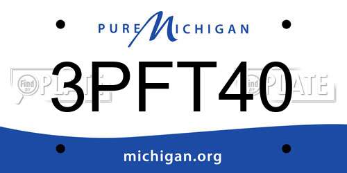 3PFT40 Michigan License Plate