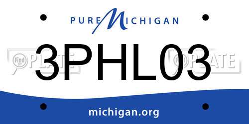 3PHL03 Michigan License Plate