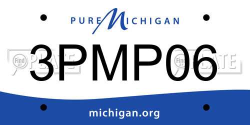 3PMP06 Michigan License Plate