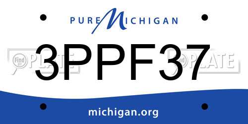 3PPF37 Michigan License Plate