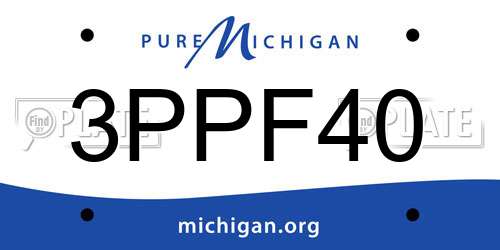 3PPF40 Michigan License Plate