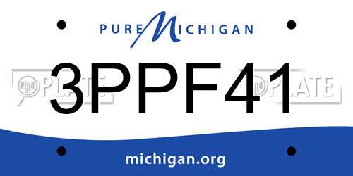 3PPF41 Michigan License Plate
