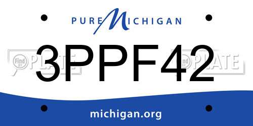 3PPF42 Michigan License Plate