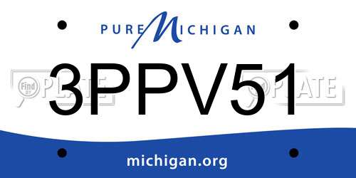 3PPV51 Michigan License Plate