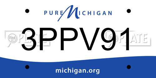 3PPV91 Michigan License Plate