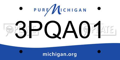 3PQA01 Michigan License Plate