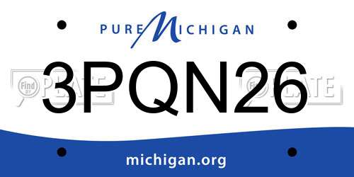 3PQN26 Michigan License Plate