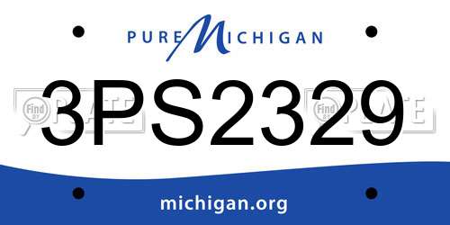 3PS2329 Michigan License Plate