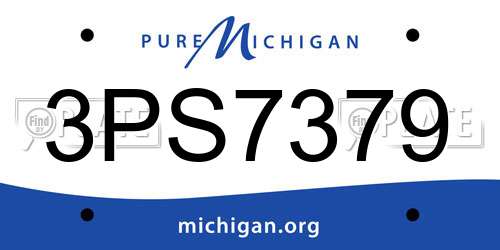 3PS7379 Michigan License Plate