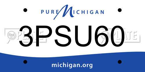 3PSU60 Michigan License Plate