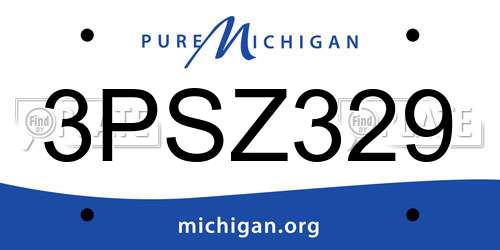 3PSZ329 Michigan License Plate
