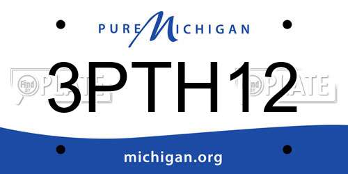3PTH12 Michigan License Plate