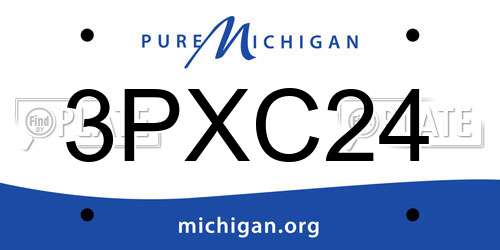 3PXC24 Michigan License Plate