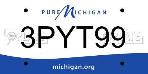 3PYT99 Michigan License Plate