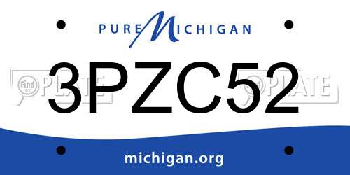 3PZC52 Michigan License Plate
