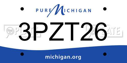 3PZT26 Michigan License Plate