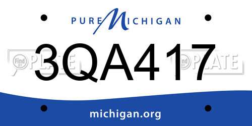 3QA417 Michigan License Plate