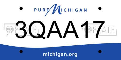 3QAA17 Michigan License Plate