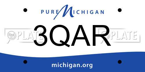 3QAR Michigan License Plate